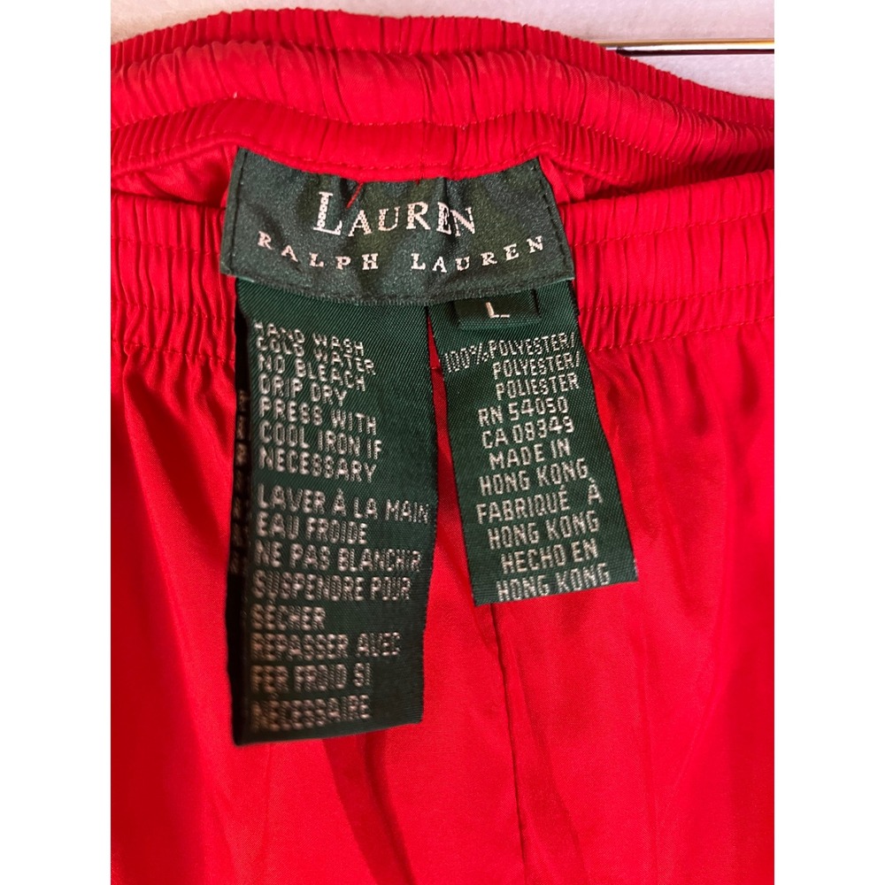 Lauren Ralph Lauren men's windbreaker pants vintage 90s red "swishy" track pants - Picture 4 of 8